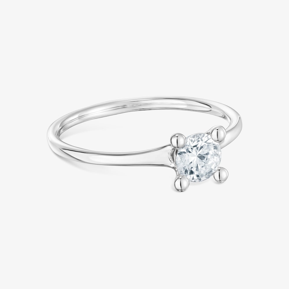 Anello solitario in platino con diamante taglio brillante da 0,37&nbsp;ct creato in laboratorio TOUS Shine LGD