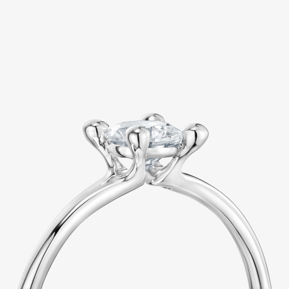 Anello solitario in platino con diamante taglio brillante da 0,37&nbsp;ct creato in laboratorio TOUS Shine LGD
