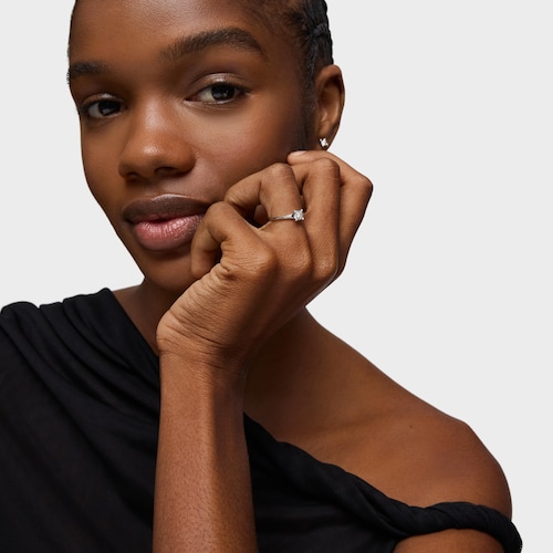 Anillo solitario de platino con diamante creado en laboratorio 0,37 ct Shine LGD