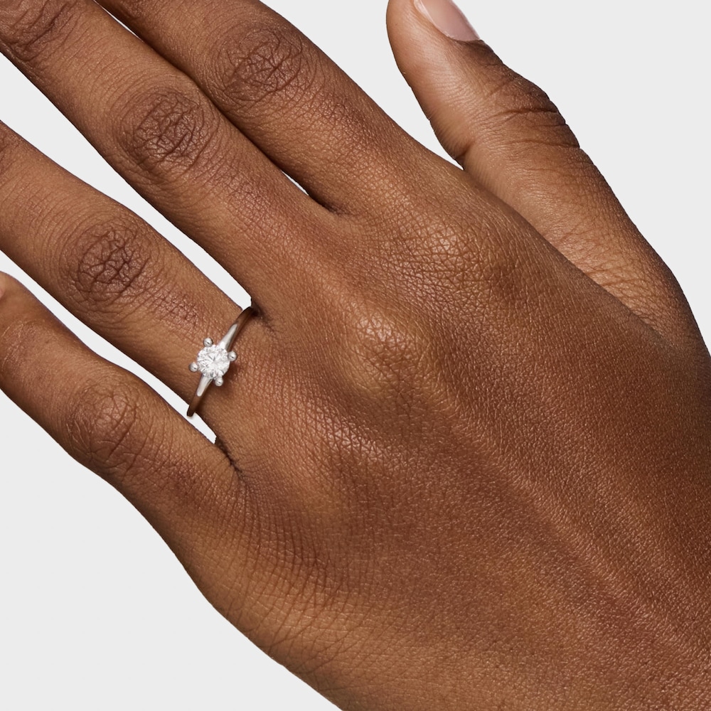 Anello solitario in platino con diamante taglio brillante da 0,37&nbsp;ct creato in laboratorio TOUS Shine LGD