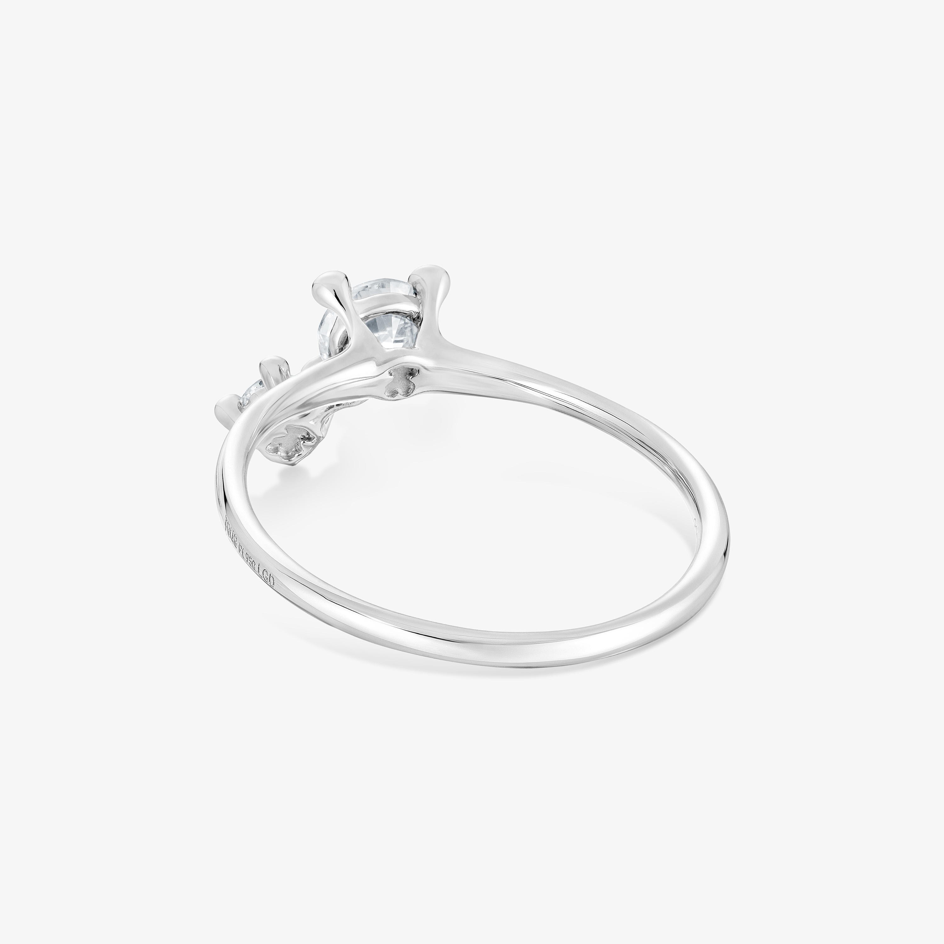 Platinum solitaire Ring and pendant motif with 0.45ct lab-grown diamonds TOUS Shine LGD
