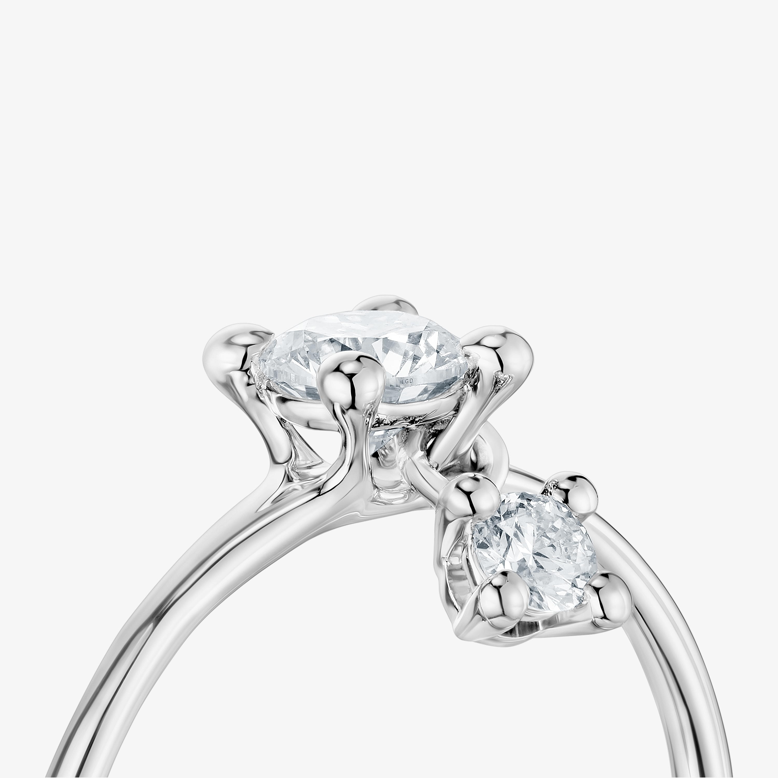 Platinum solitaire Ring and pendant motif with 0.45ct lab-grown diamonds TOUS Shine LGD