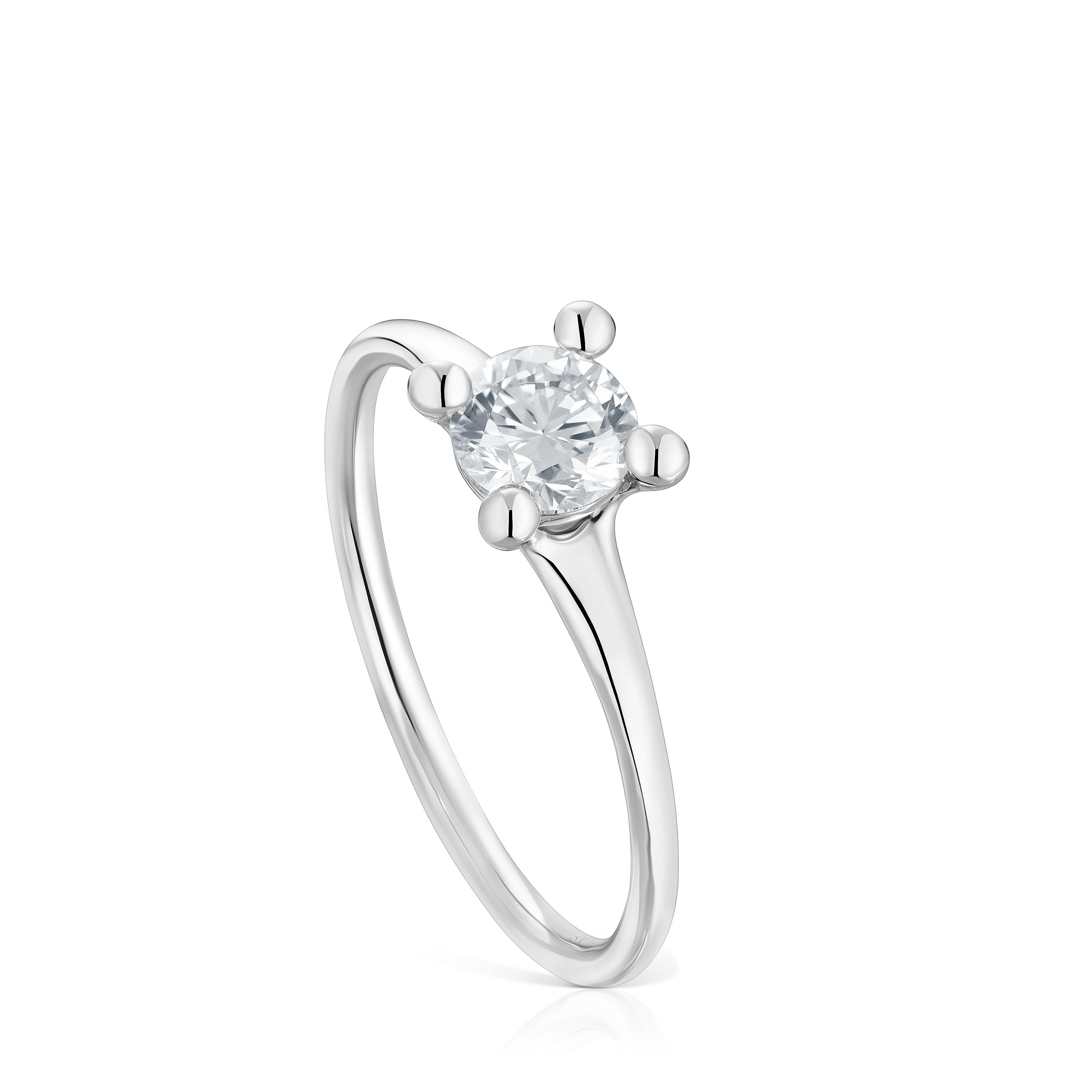 Platinum solitaire Ring with 0,50ct lab-grown diamond TOUS Shine LGD