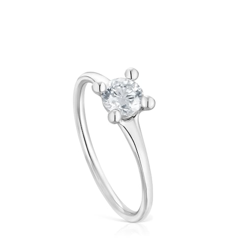 Platinum solitaire Ring with 0,50ct lab-grown diamond TOUS Shine LGD