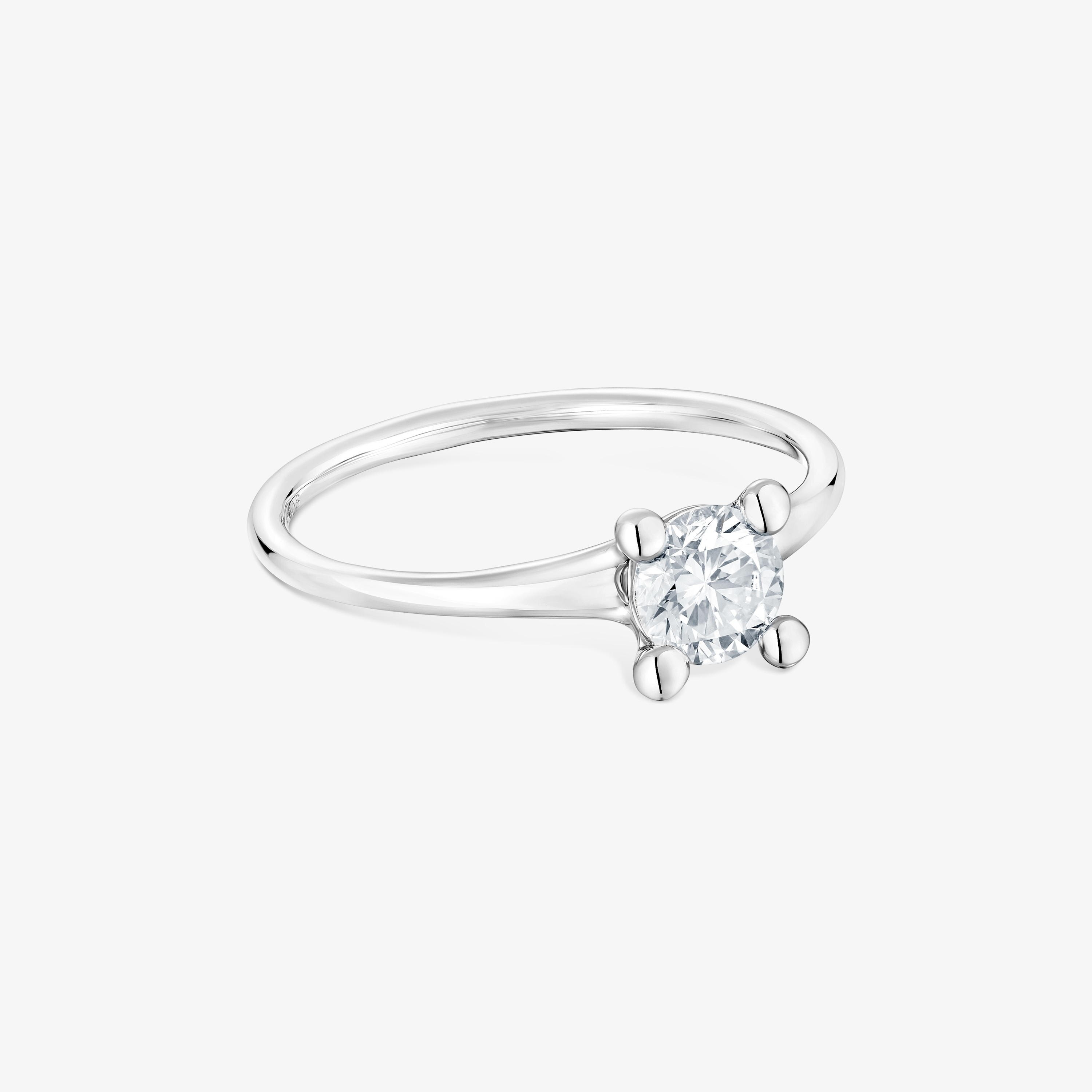 Platinum solitaire Ring with 0.50ct lab-grown diamond TOUS Shine LGD