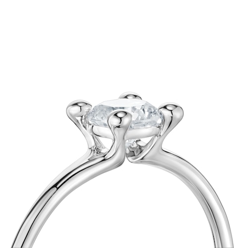 Platinum solitaire Ring with 0,50ct lab-grown diamond TOUS Shine LGD