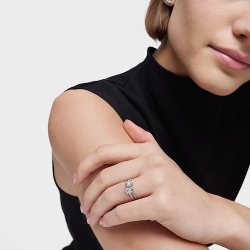 Platinum solitaire Ring with 0,50ct lab-grown diamond TOUS Shine LGD