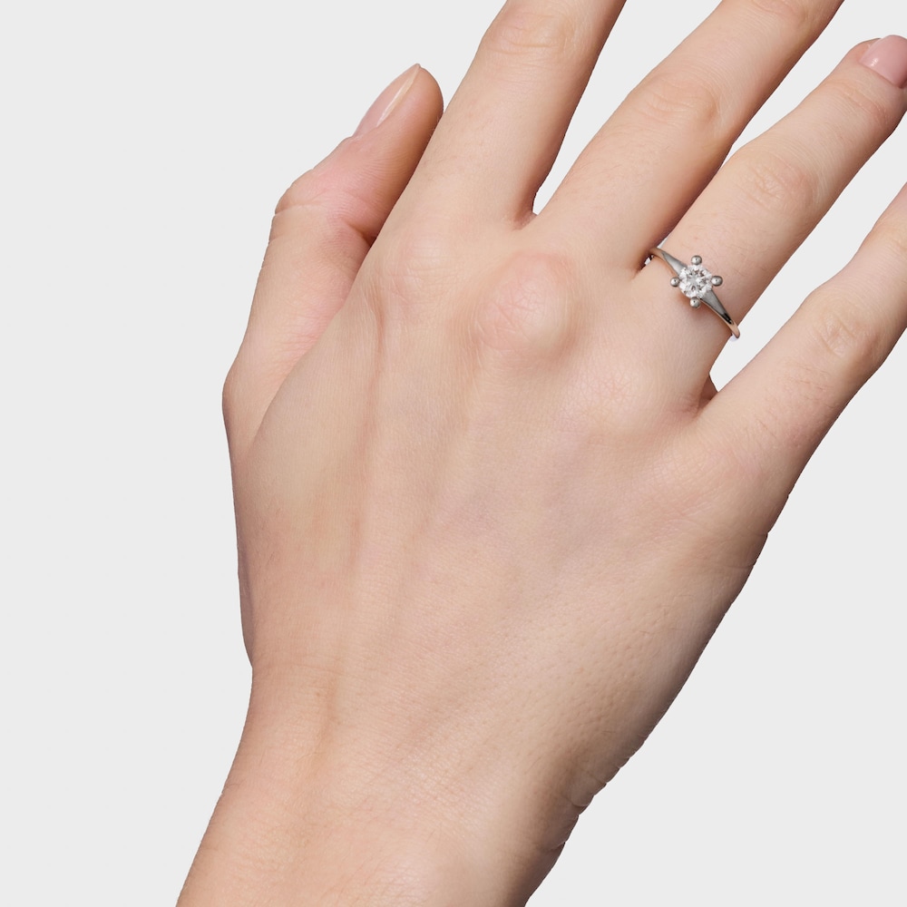 Anello solitario in platino con diamante da 0,50&nbsp;ct creato in laboratorio TOUS Shine LGD