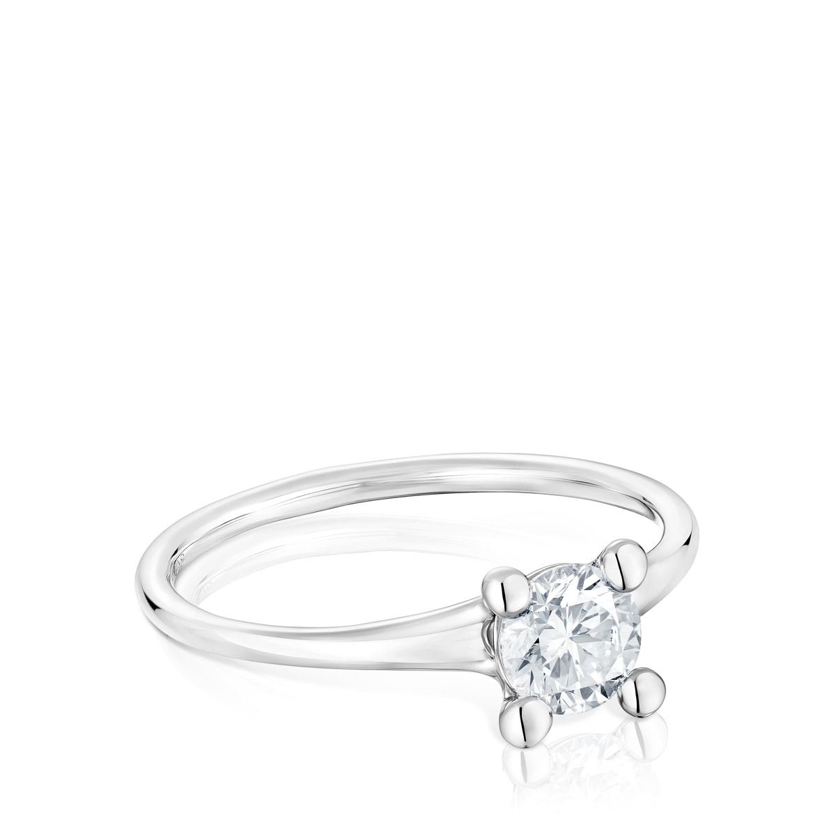 Platinum solitaire Ring with 0,50ct lab-grown diamond TOUS Shine LGD