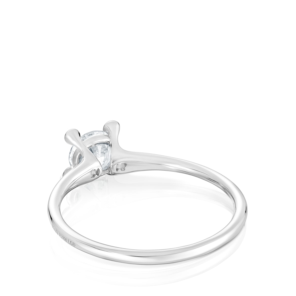 Platinum solitaire Ring with 0,50ct lab-grown diamond TOUS Shine LGD