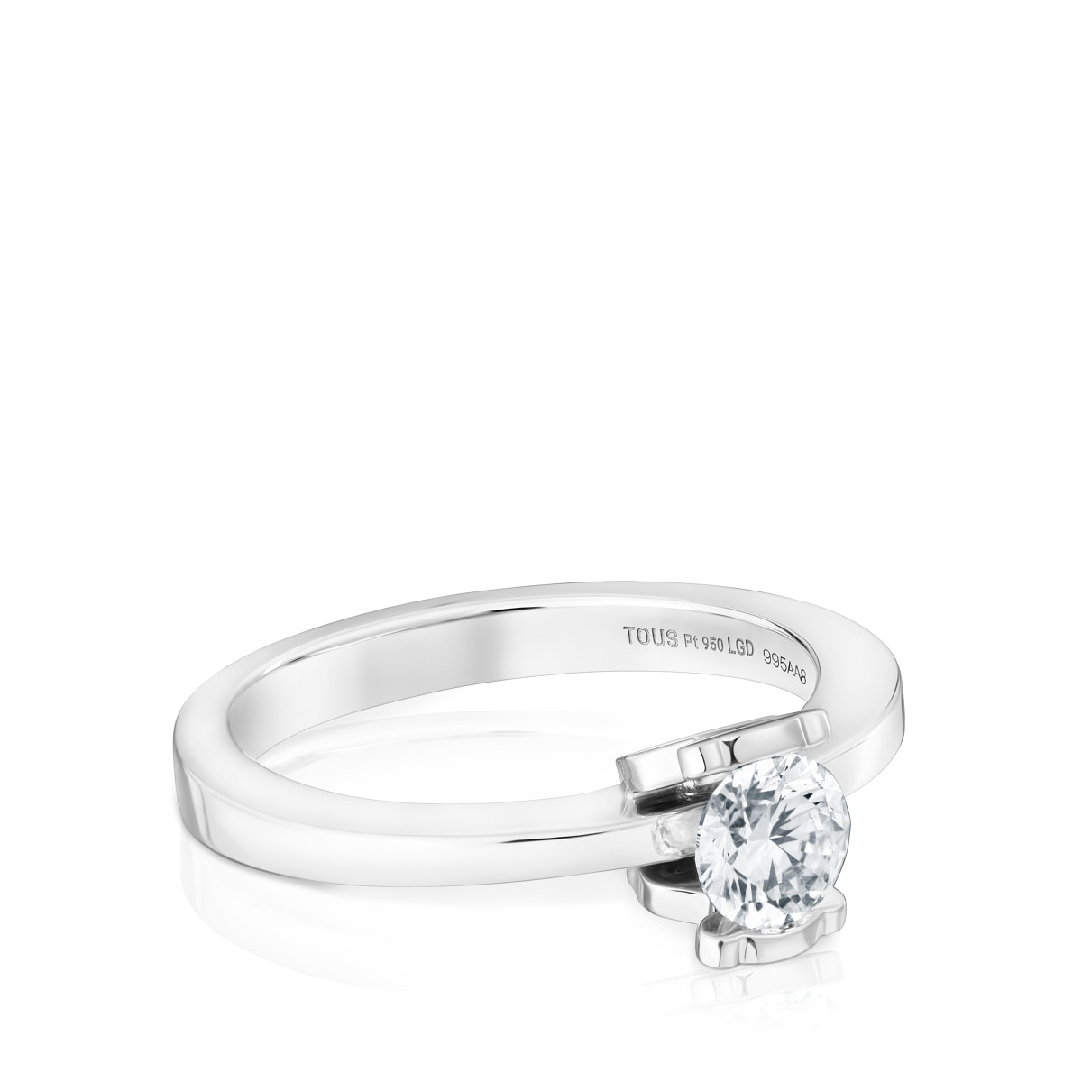 Platinum solitaire Ring with 0,50ct lab-grown diamond TOUS Sweet Diamonds LGD