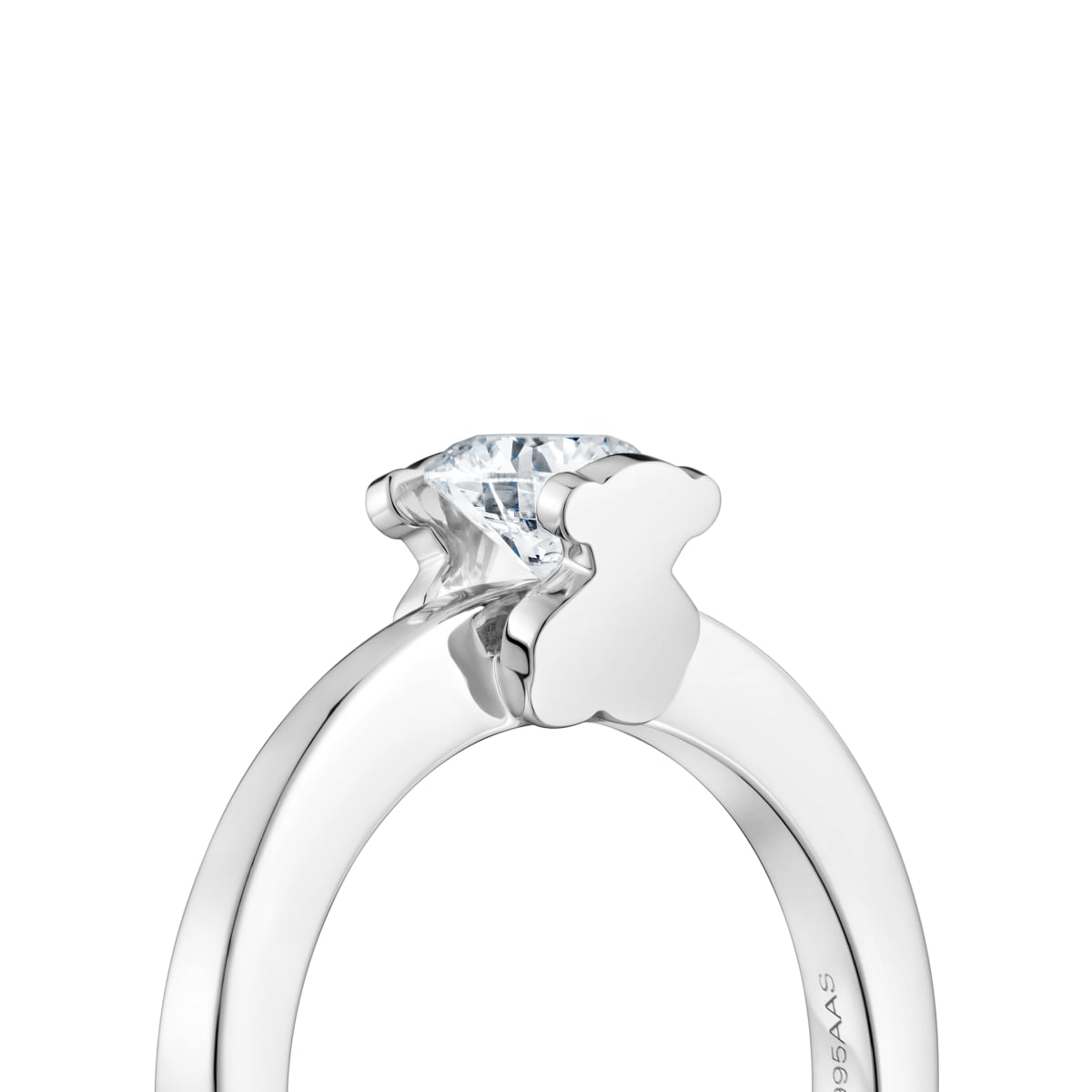 Platinum solitaire Ring with 0,50ct lab-grown diamond TOUS Sweet Diamonds LGD