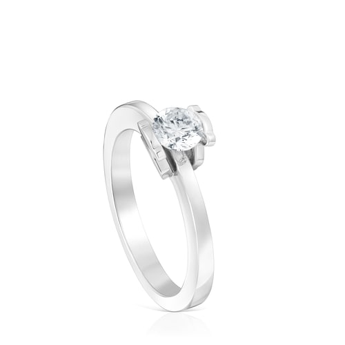 Platinum solitaire Ring with 0,50ct lab-grown diamond TOUS Sweet Diamonds LGD