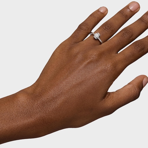 Platinum solitaire Ring with 0,50ct lab-grown diamond TOUS Sweet Diamonds LGD