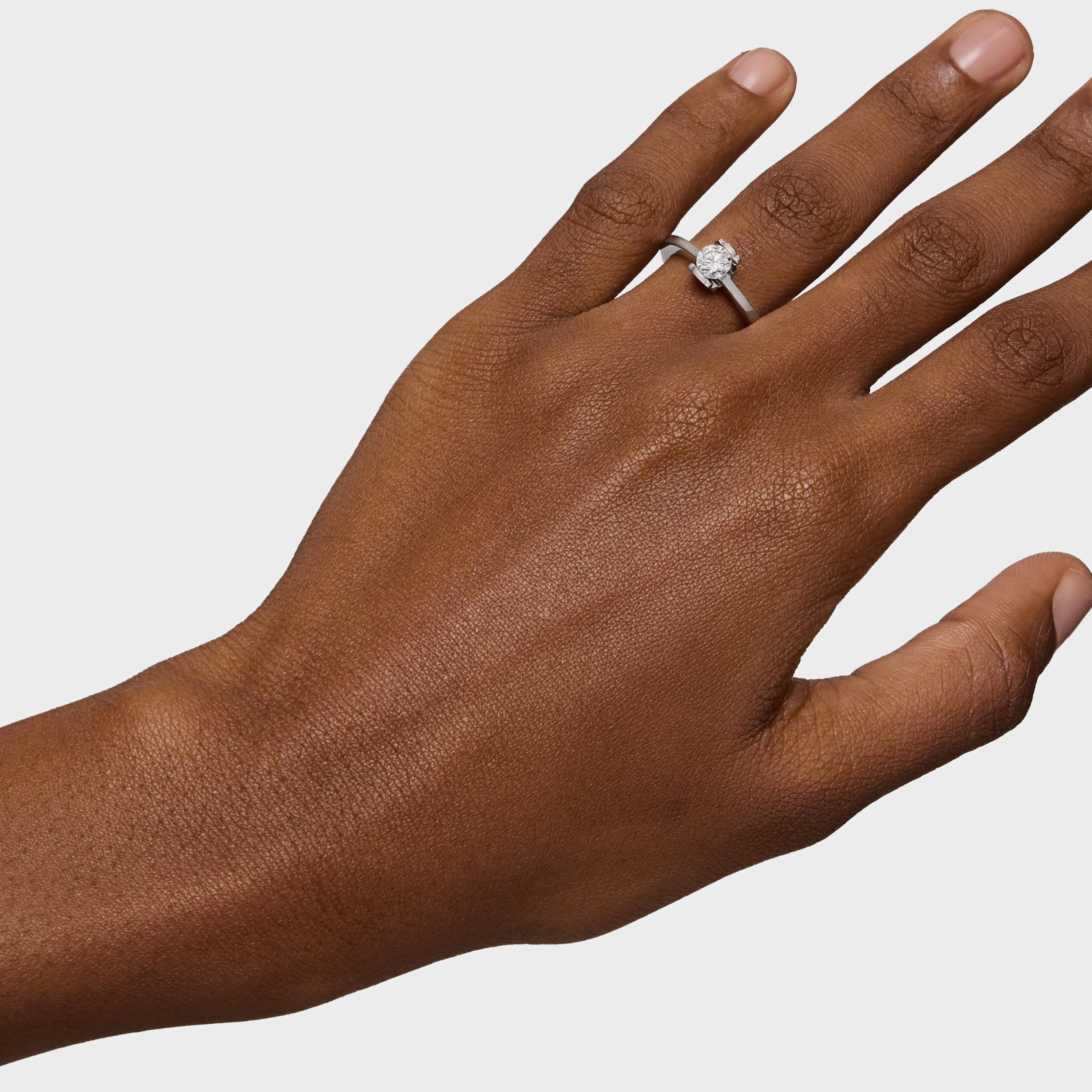 Platinum solitaire Ring with 0,50ct lab-grown diamond TOUS Sweet Diamonds LGD