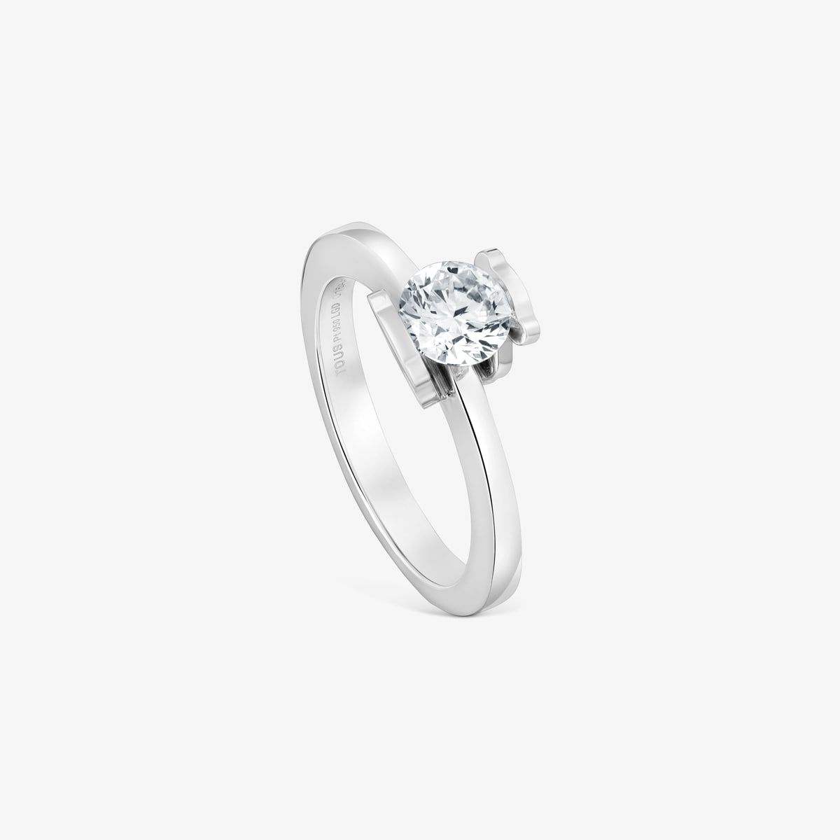 Tous - Anillo Solitario De Platino Con Diamante Creado En Laboratorio 0,70 Ct Sweet Diamonds Lgd Talla 18