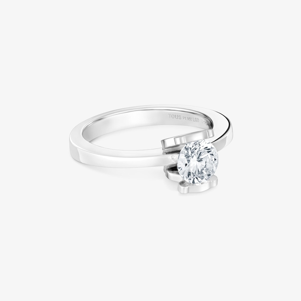 Anillo solitario de platino con diamante creado en laboratorio 0,70 ct Sweet Diamonds LGD