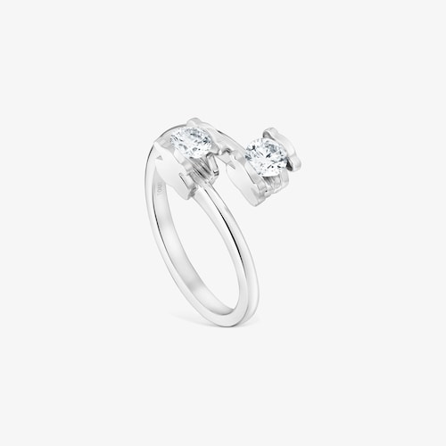 Samostatn&yacute; platinov&yacute; Prsteň s 0,50&nbsp;kt syntetick&yacute;mi diamantmi TOUS Sweet Diamonds LGD