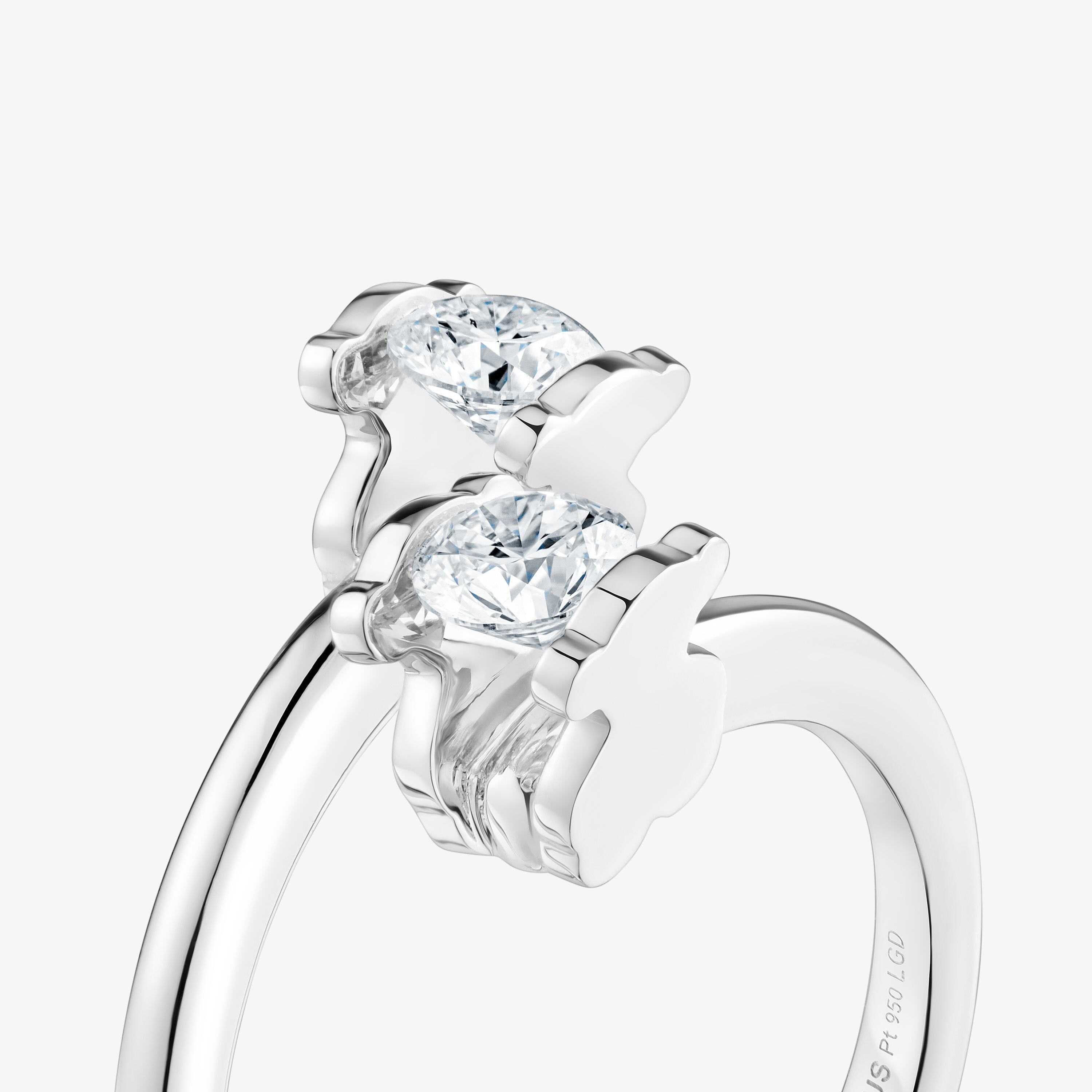 Platinum solitaire Ring with 0.50ct lab-grown Diamonds TOUS Sweet LGD