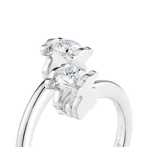 Anillo solitario de platino con diamantes creados en laboratorio 0,50 ct Sweet Diamonds LGD