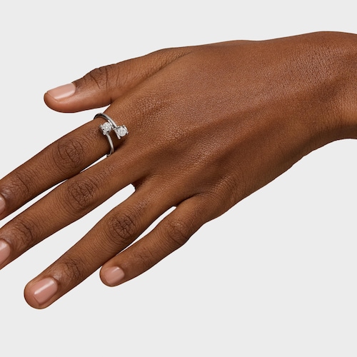 Anillo solitario de platino con diamantes creados en laboratorio 0,50 ct Sweet Diamonds LGD