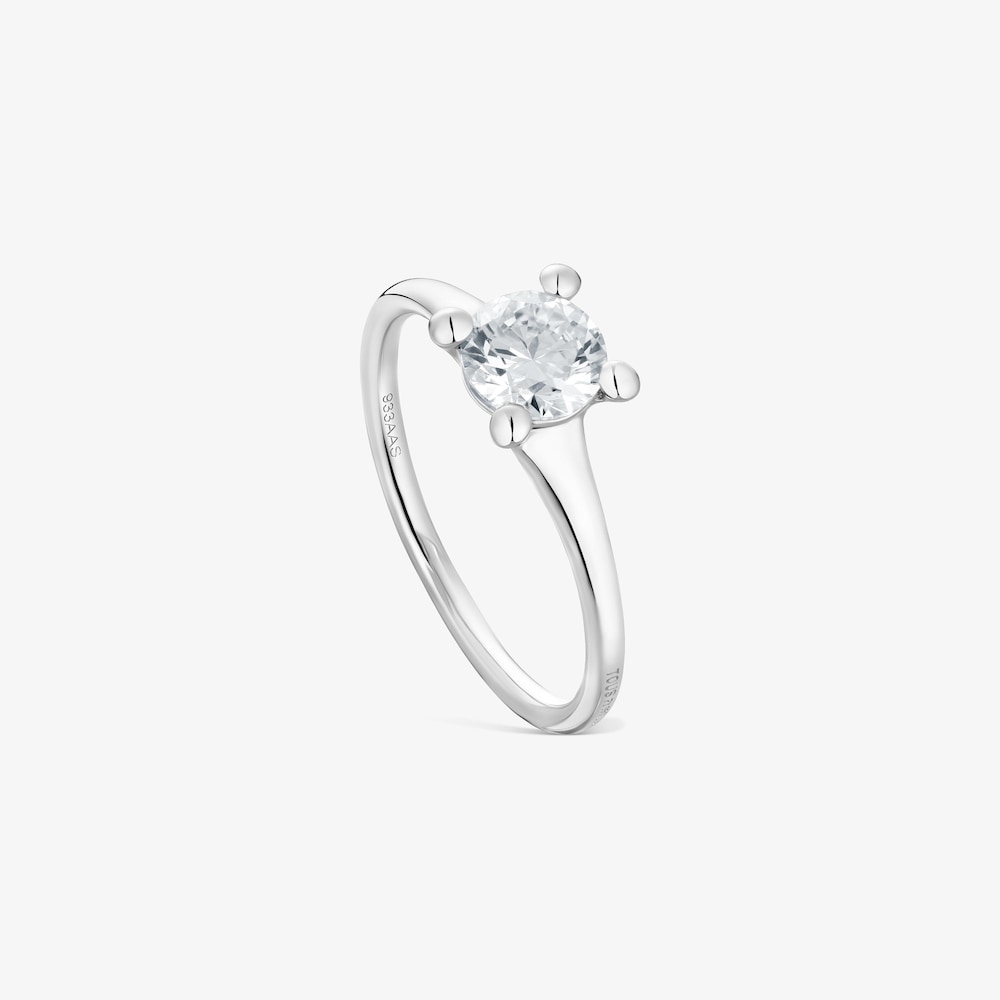 Samostatn&yacute; platinov&yacute; Prsteň s 0,70&nbsp;kt syntetick&yacute;m diamantom TOUS Shine LGD