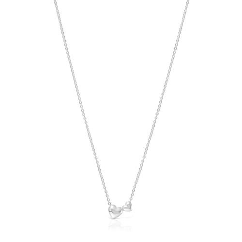 Collar corto de plata motivos corazón Garden Of Love