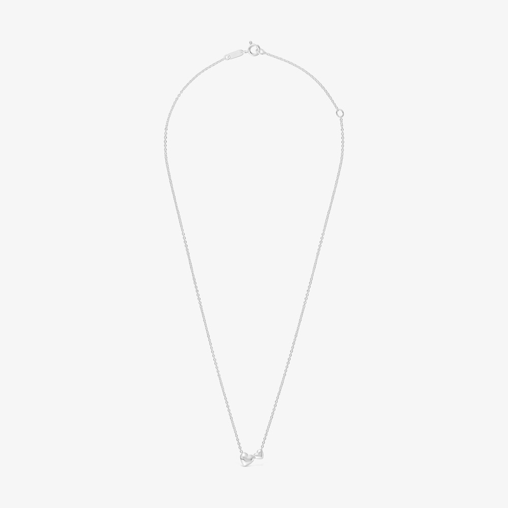 Collar corto de plata motivos coraz&oacute;n Garden Of Love