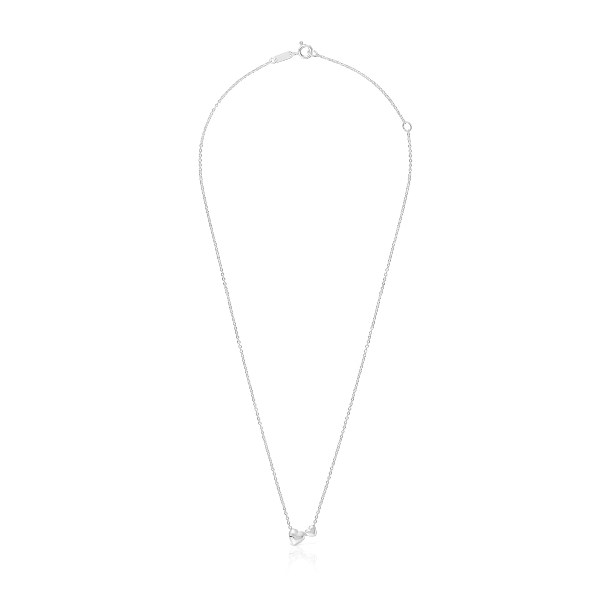 Short silver Necklace with heart motifs Garden of Love