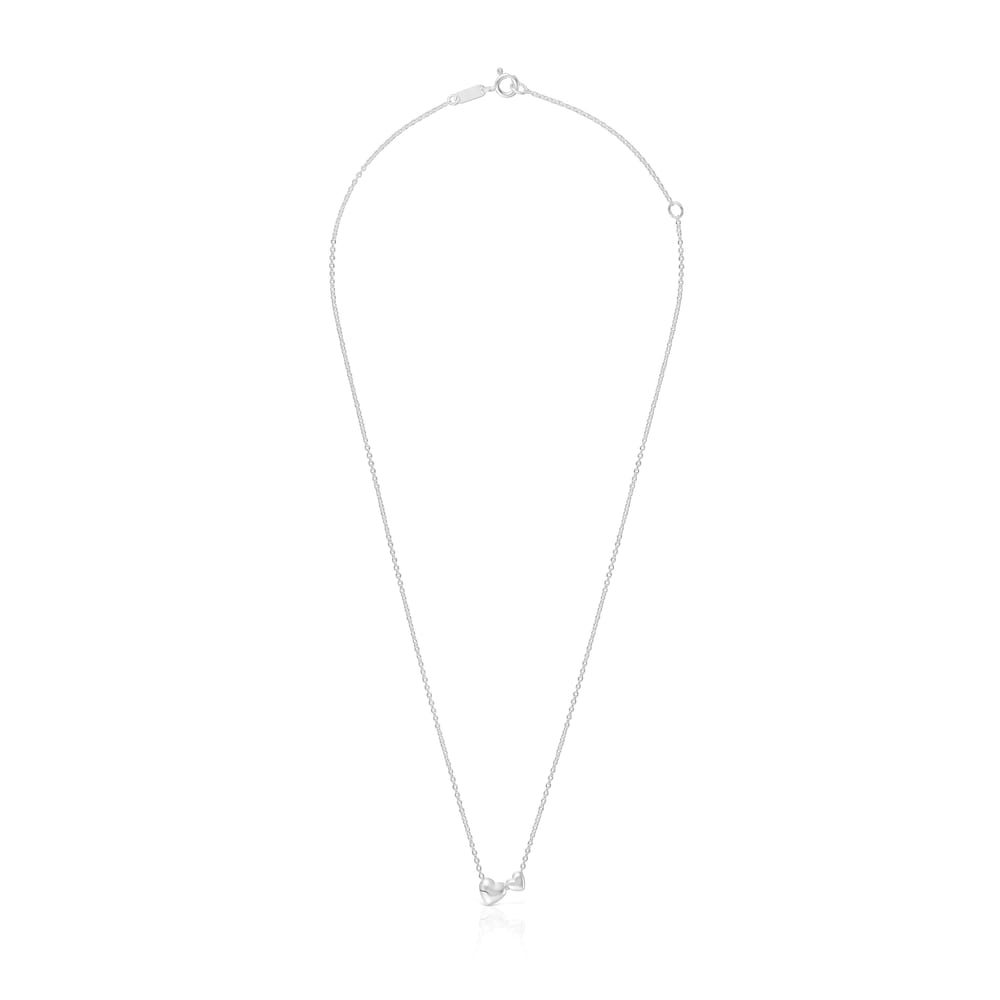 Short silver Necklace with heart motifs Garden of Love image number 1