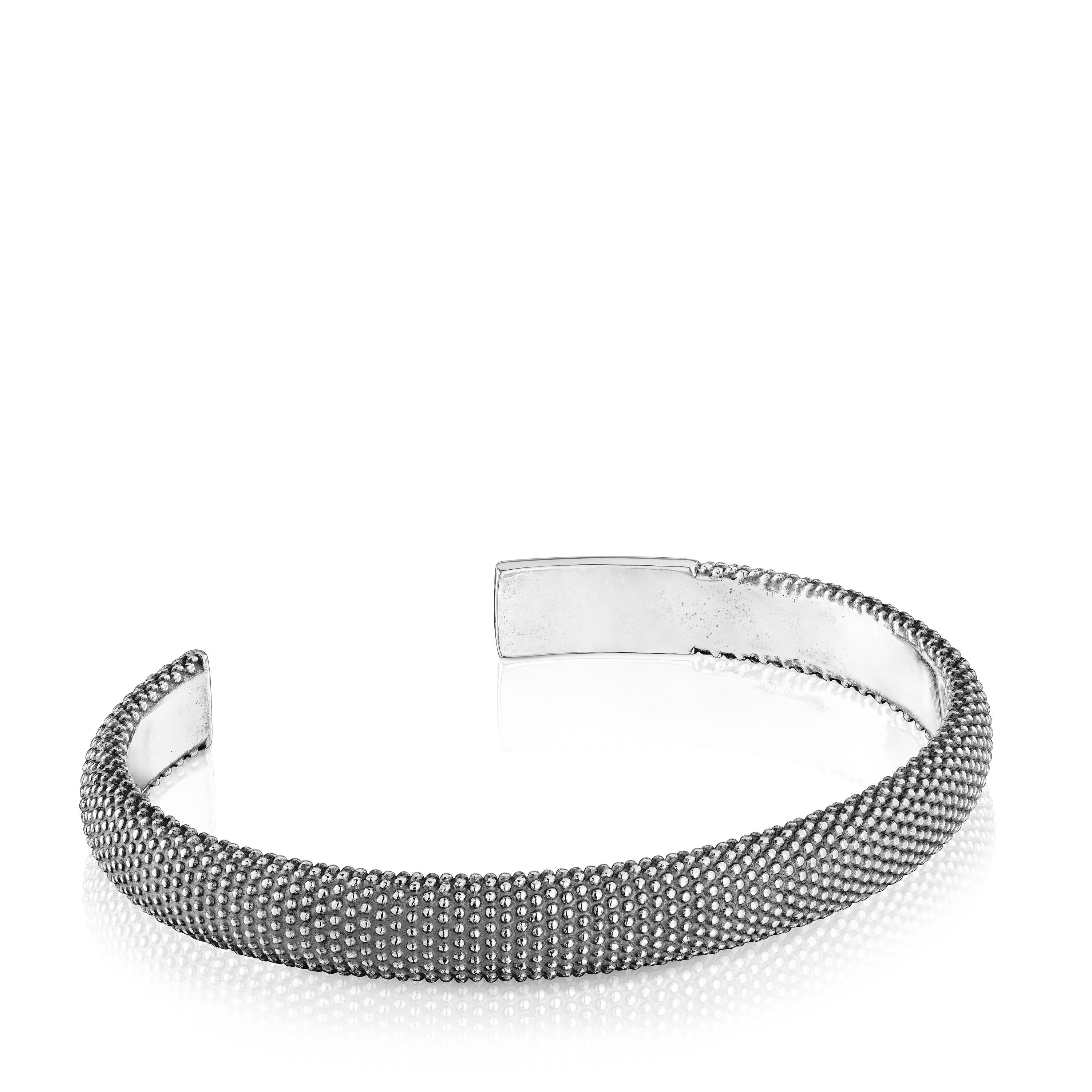 Aged silver textured Bangle TOUS Man