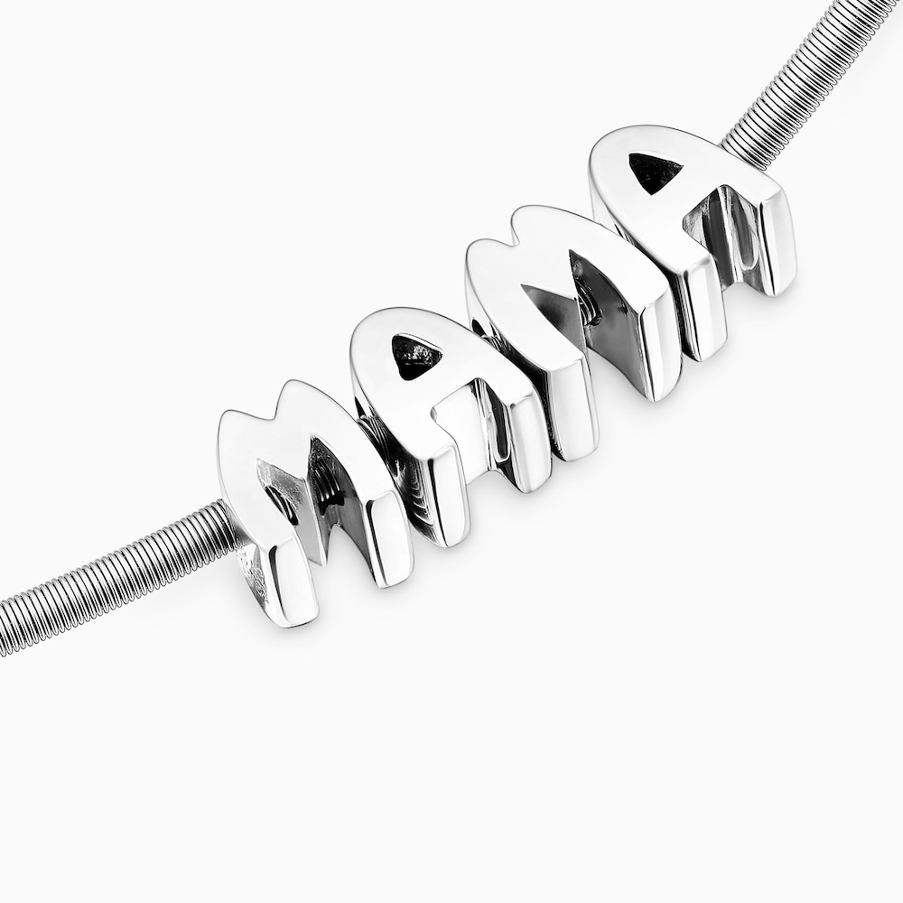 Pack collar de acero, plata y charms TOUS Mama