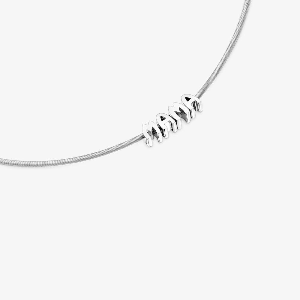 Pack collar de acero, plata y charms TOUS Mama