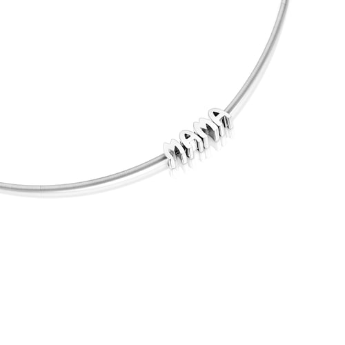Steel and silver Necklace in Silver TOUS Mama