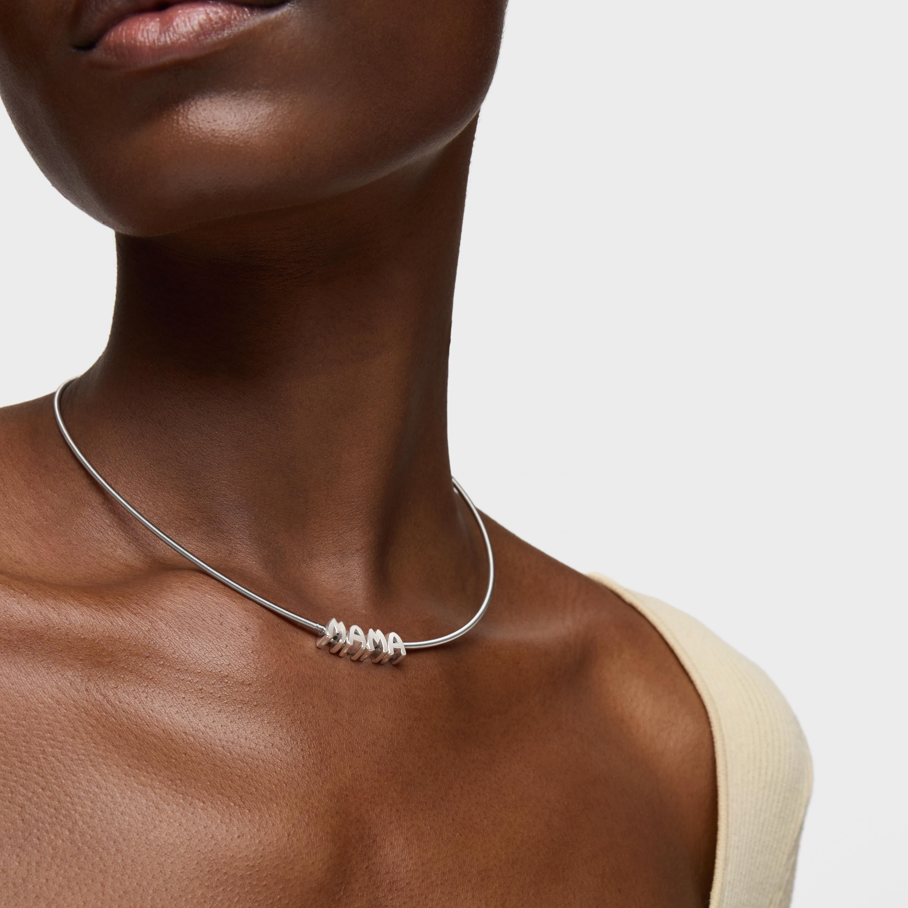 Steel and silver Necklace in Silver TOUS Mama