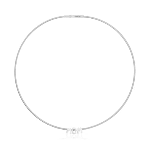Collana corta in acciaio e argento TOUS Mom image number 0