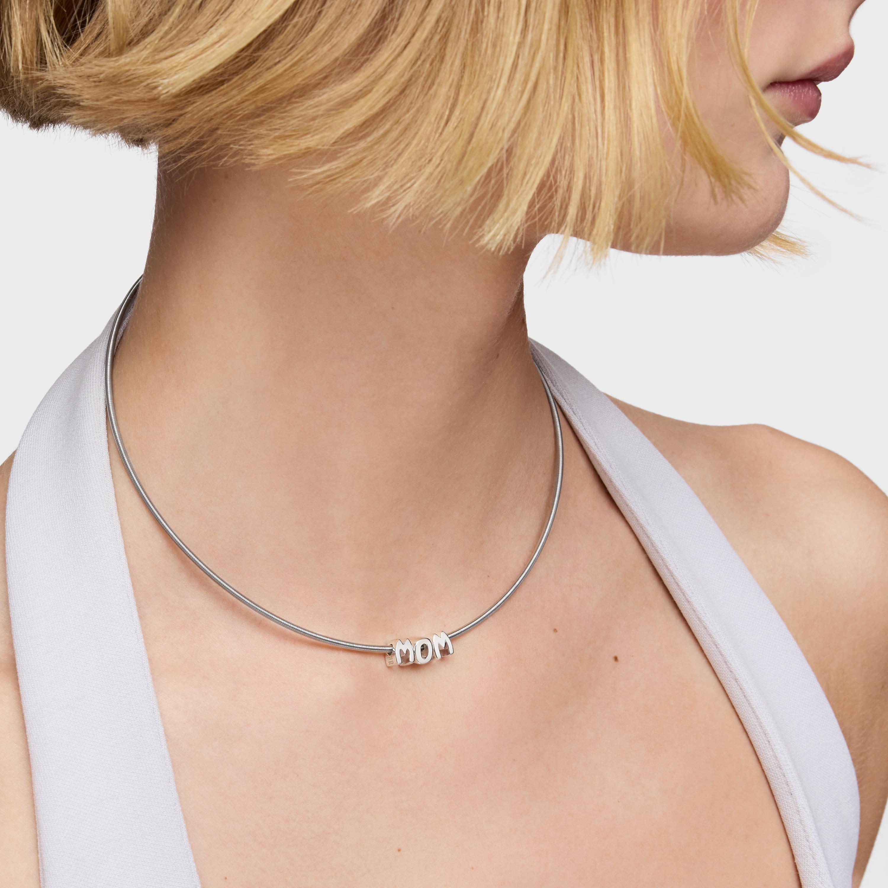 Short steel and silver Necklace TOUS Mom