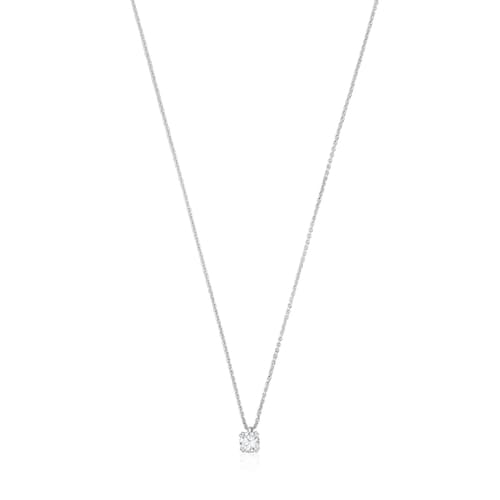 Gargantilha em platina com diamante corte brilhante criado em laboratório 0,25 ct TOUS Essentials LGD