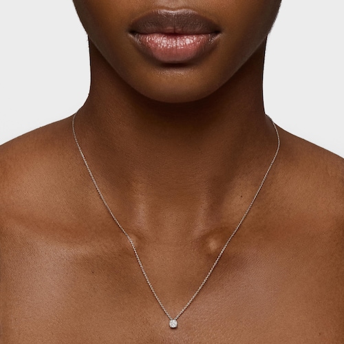 Gargantilha em platina com diamante corte brilhante criado em laboratório 0,25 ct TOUS Essentials LGD