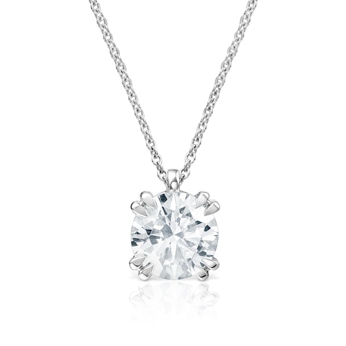 Platinový Priliehavý náhrdelník s 1,50 kt syntetickým diamantom s briliantovým výbrusom TOUS Essentials LGD