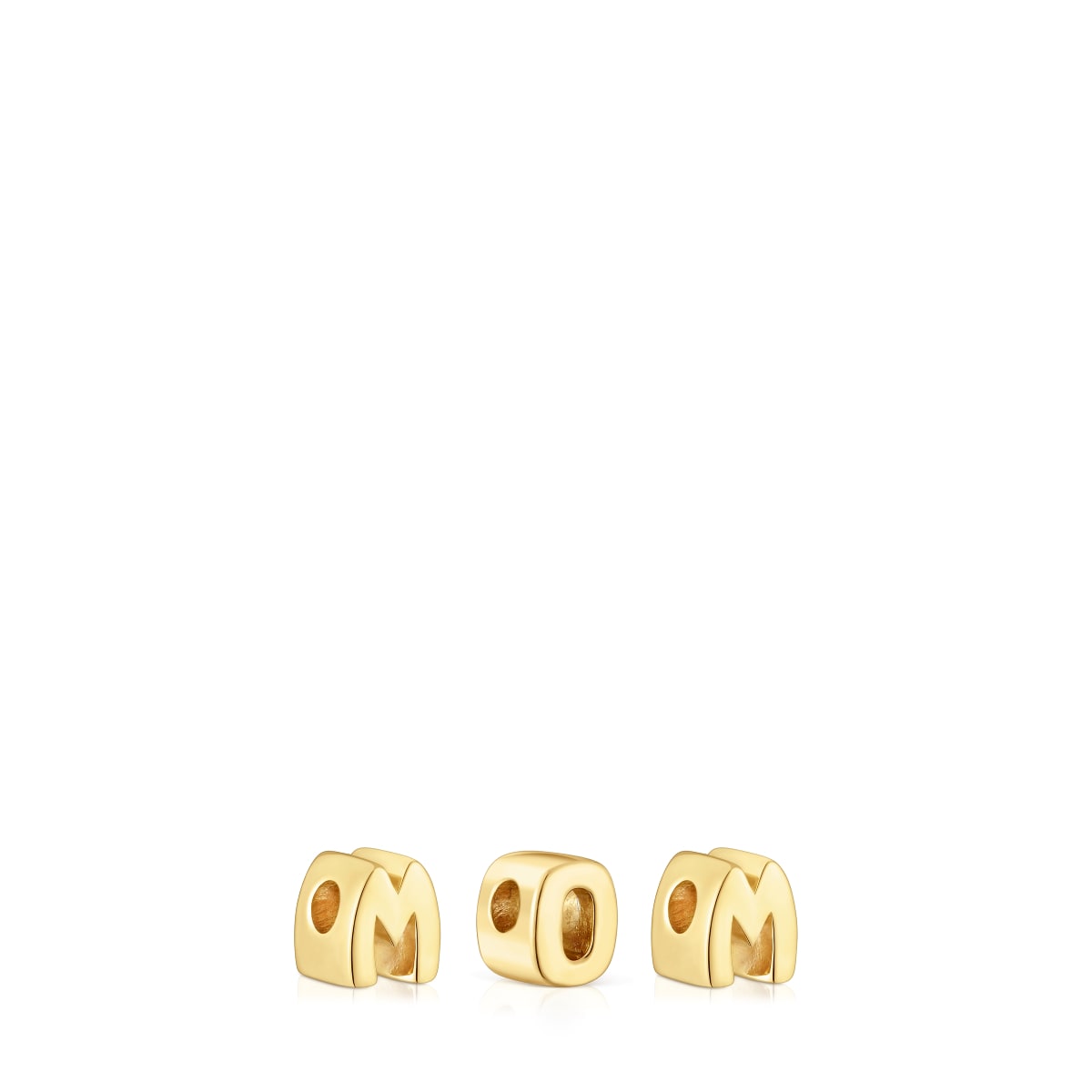 18kt gold plating over silver pack of Charms TOUS Mom