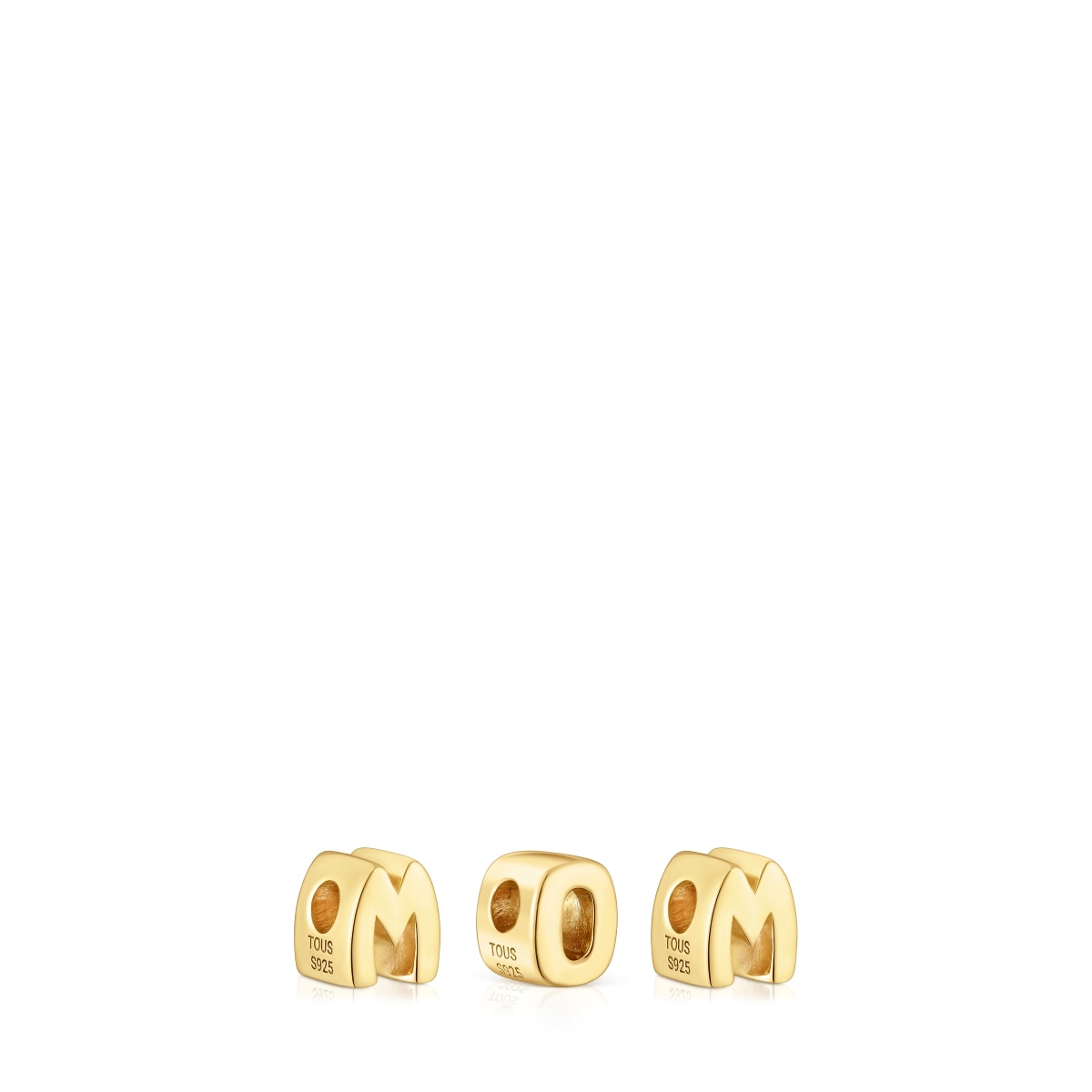 18kt gold plating over silver pack of Charms TOUS Mom