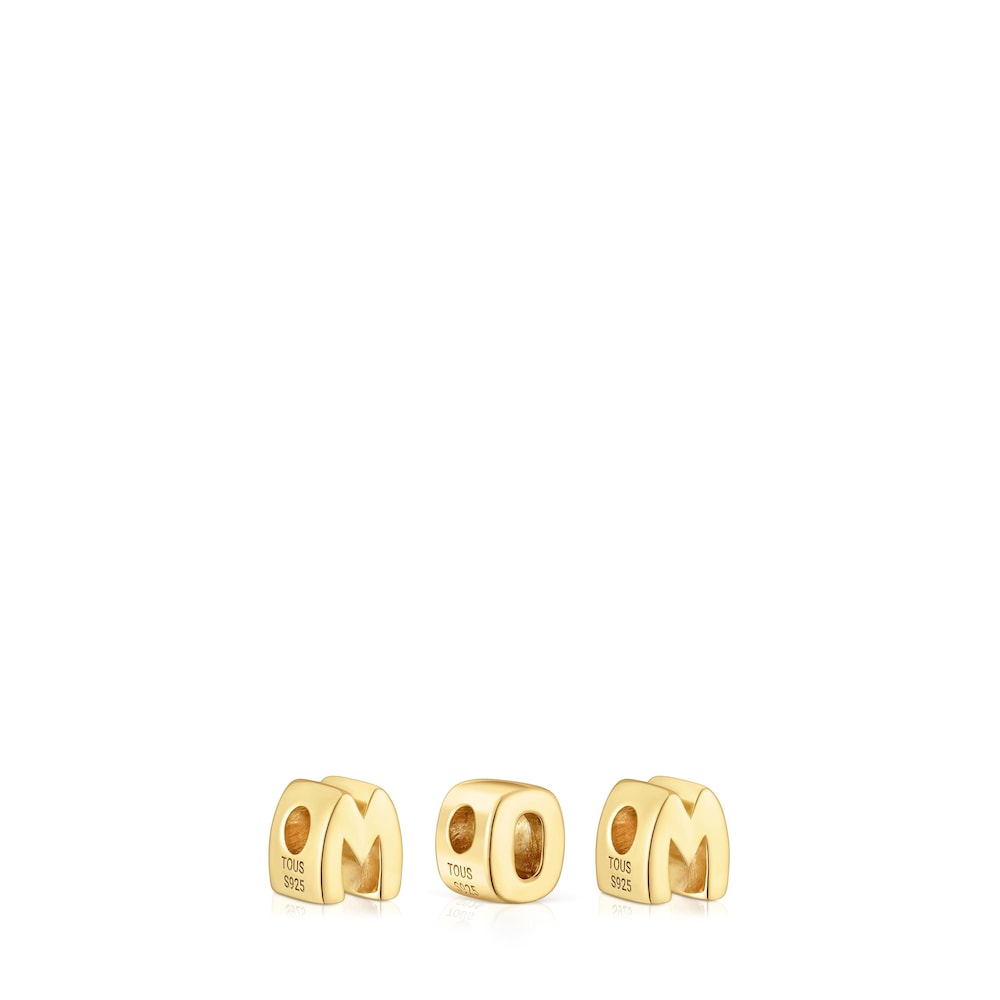18kt gold plating over silver pack of Charms TOUS Mom image number 2