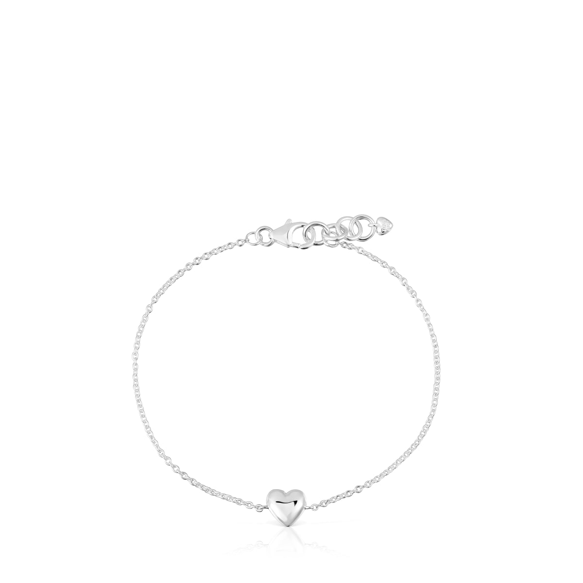 Silver heart motif Chain Bracelet Garden of Love