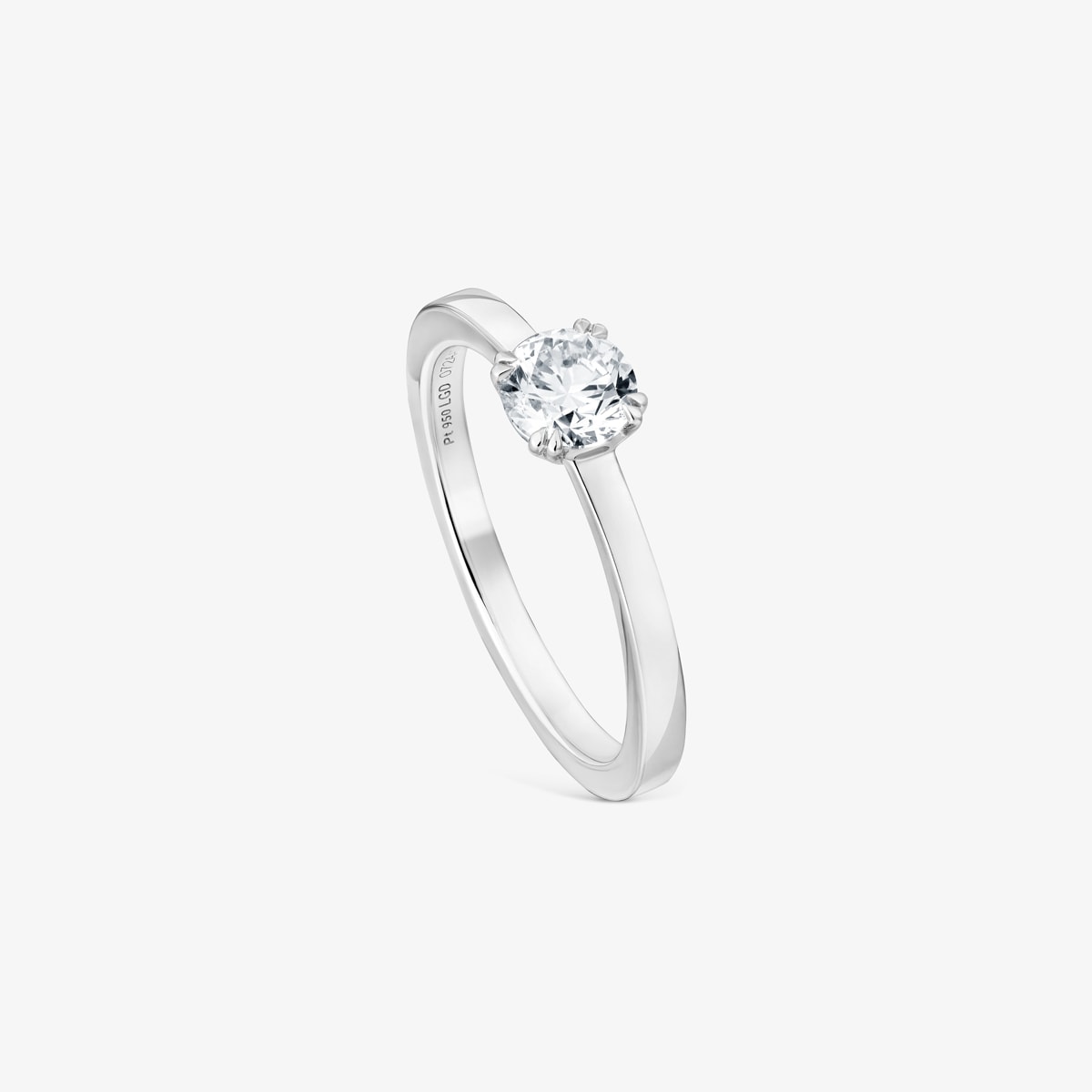 Tous - Anillo Solitario De Platino Con Diamante Creado En Laboratorio 0,50 Ct Tous Essentials Lgd Talla 8