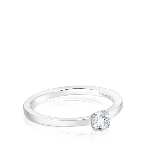 Anillo solitario de platino con diamante creado en laboratorio 0,25 ct TOUS Essentials LGD