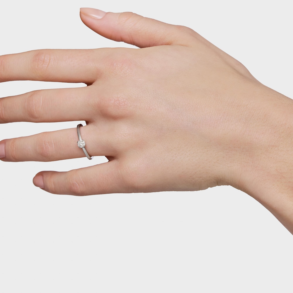 Samostatn&yacute; platinov&yacute; Prsteň s 0,25&nbsp;kt syntetick&yacute;m diamantom TOUS Essentials LGD