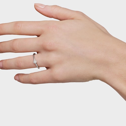 Anillo solitario de platino con diamante creado en laboratorio 0,25 ct TOUS Essentials LGD