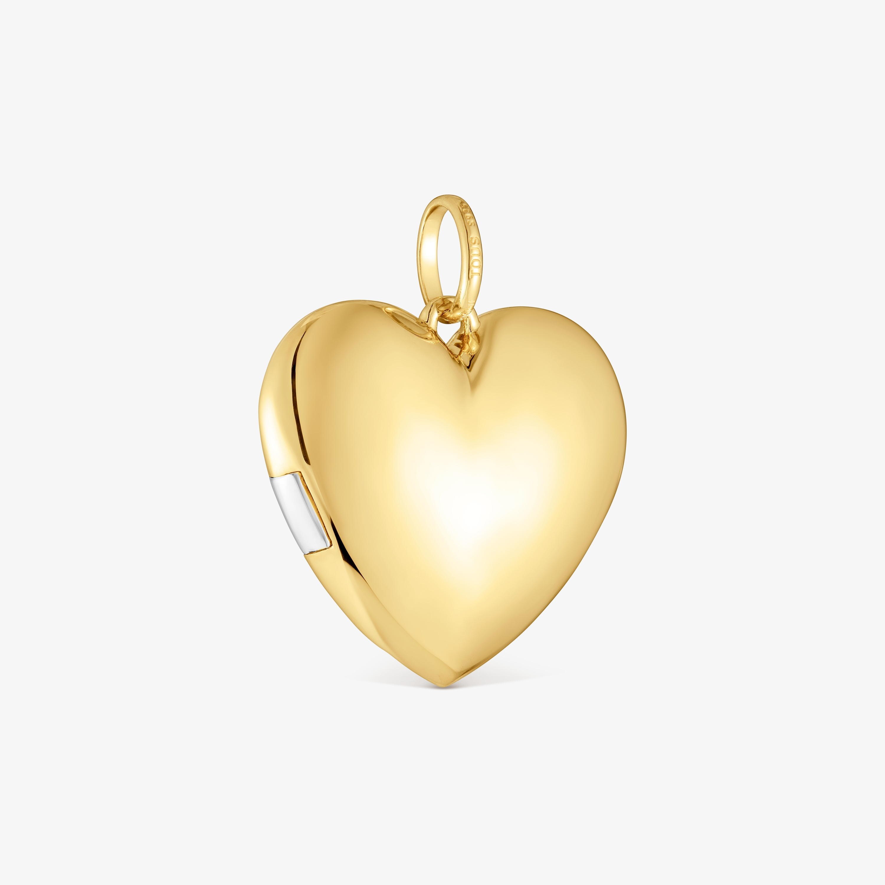 Two-tone heart Pendant Medallions