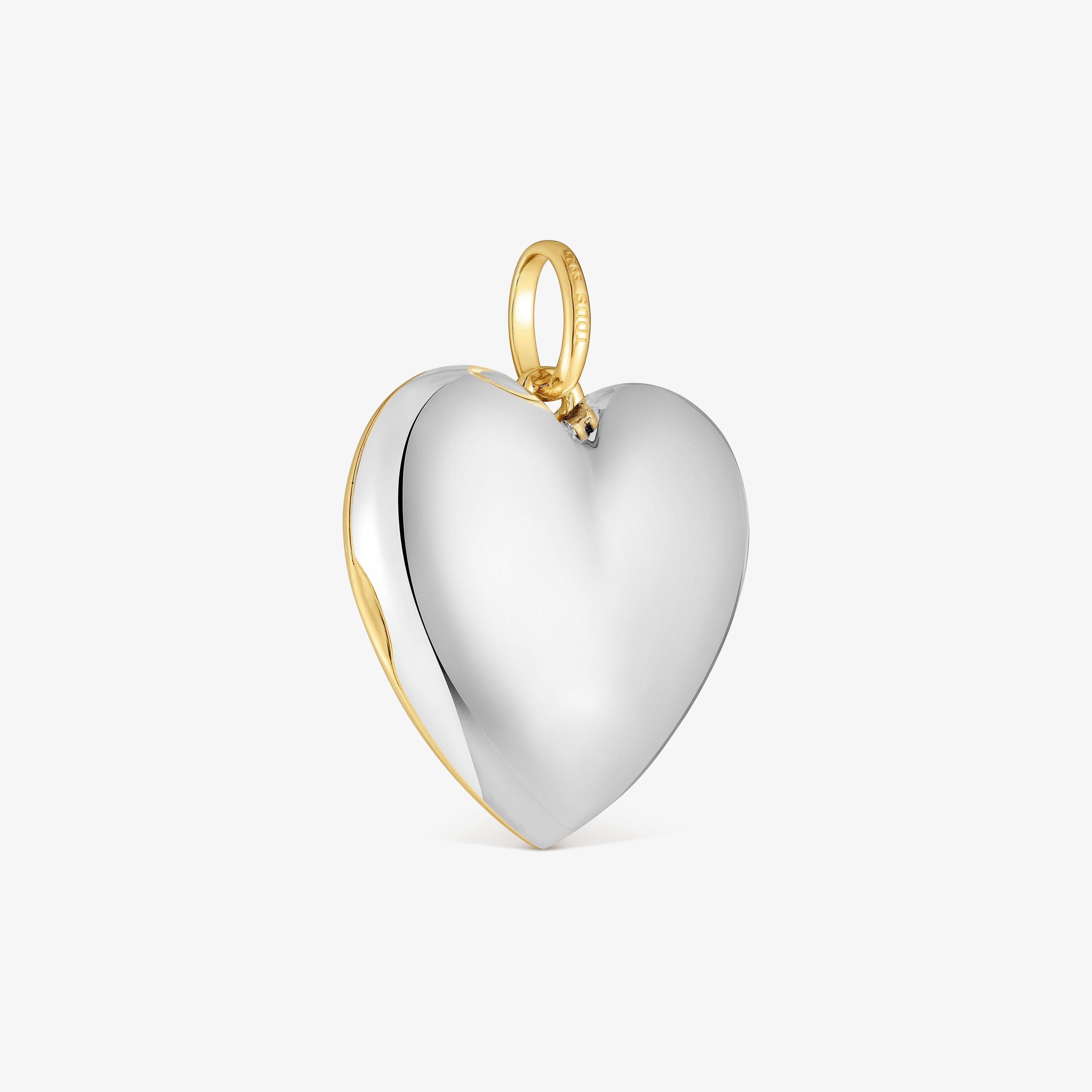 Two-tone heart Pendant Medallions